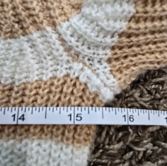 American Eagle NWT Sweater Womens XS Brown Striped Long Sleeve Casual - Picture 4 of 6